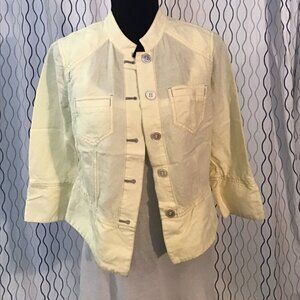 Pale yellow, linen jacket